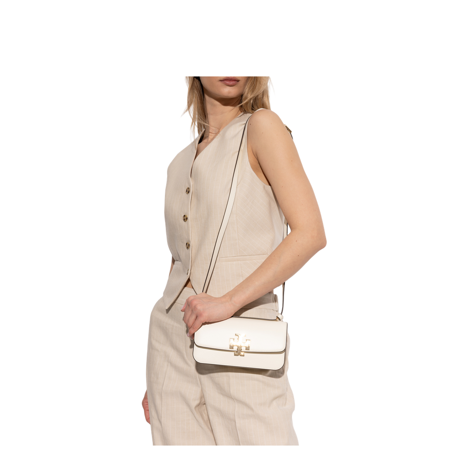 Eleanor Small Shoulder Bag Leather White - Image 2
