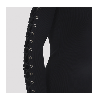 Lace-Up Mini Dress - Image 6