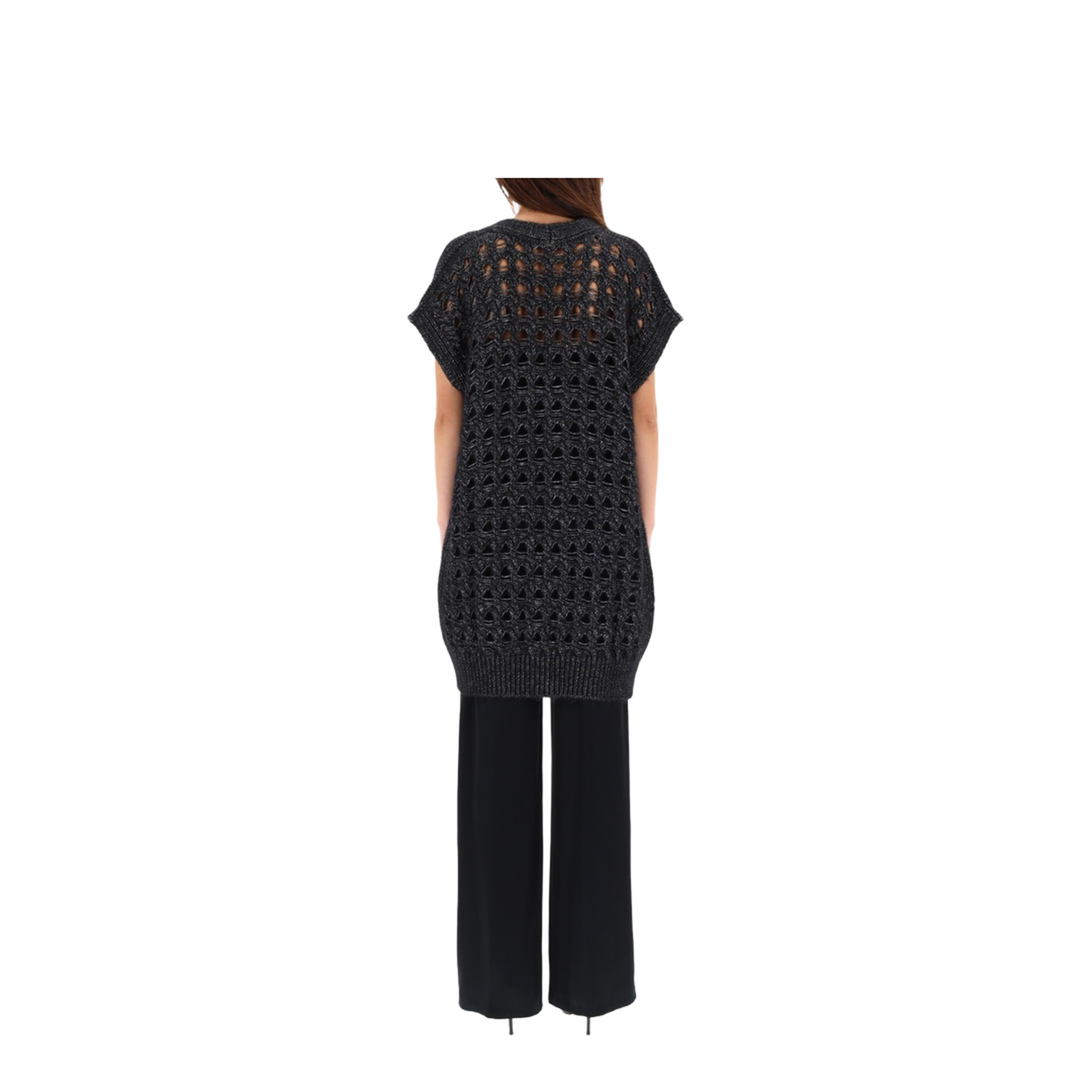 Vest with Perforated Workmanship - Image 3