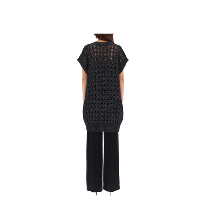 Vest with Perforated Workmanship - Image 3