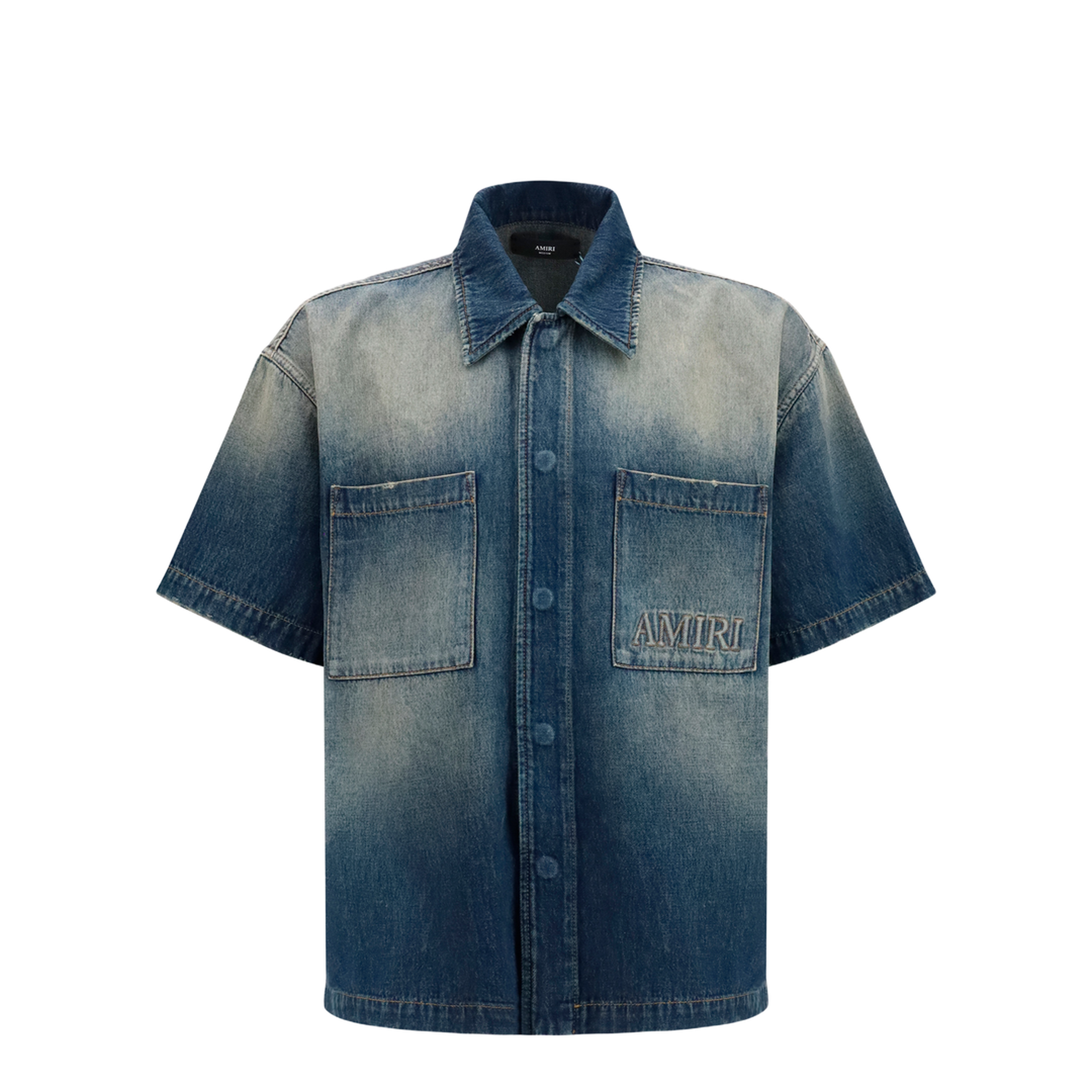 Embroidered Logo Denim Shirt - Image 1