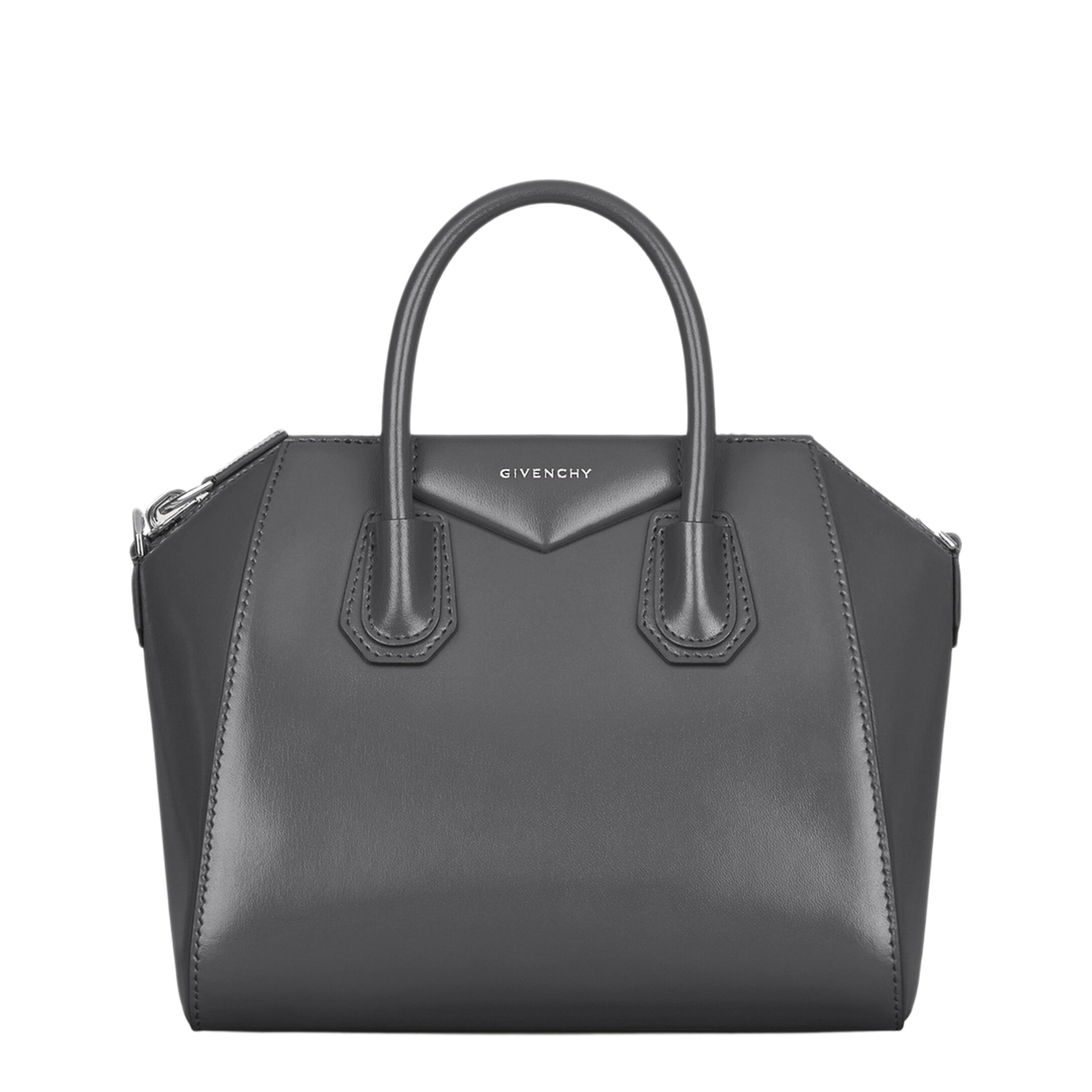 Antigona Small Leather Handbag - Dark Grey - Image 1