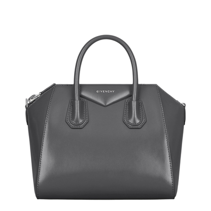 Antigona Small Leather Handbag - Dark Grey - Image 1