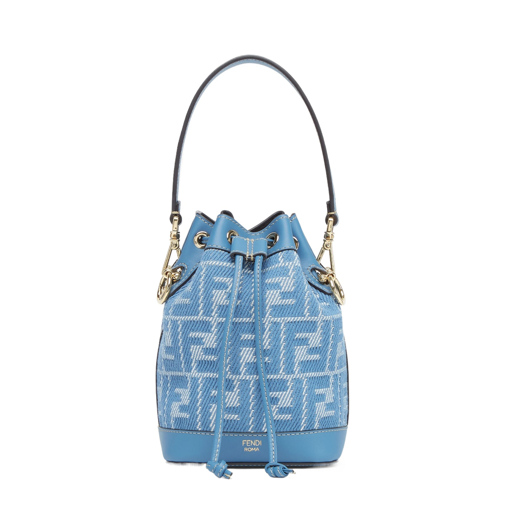 Mon Tresor Leather Bucket Bags - Pastel Blue - Image 1