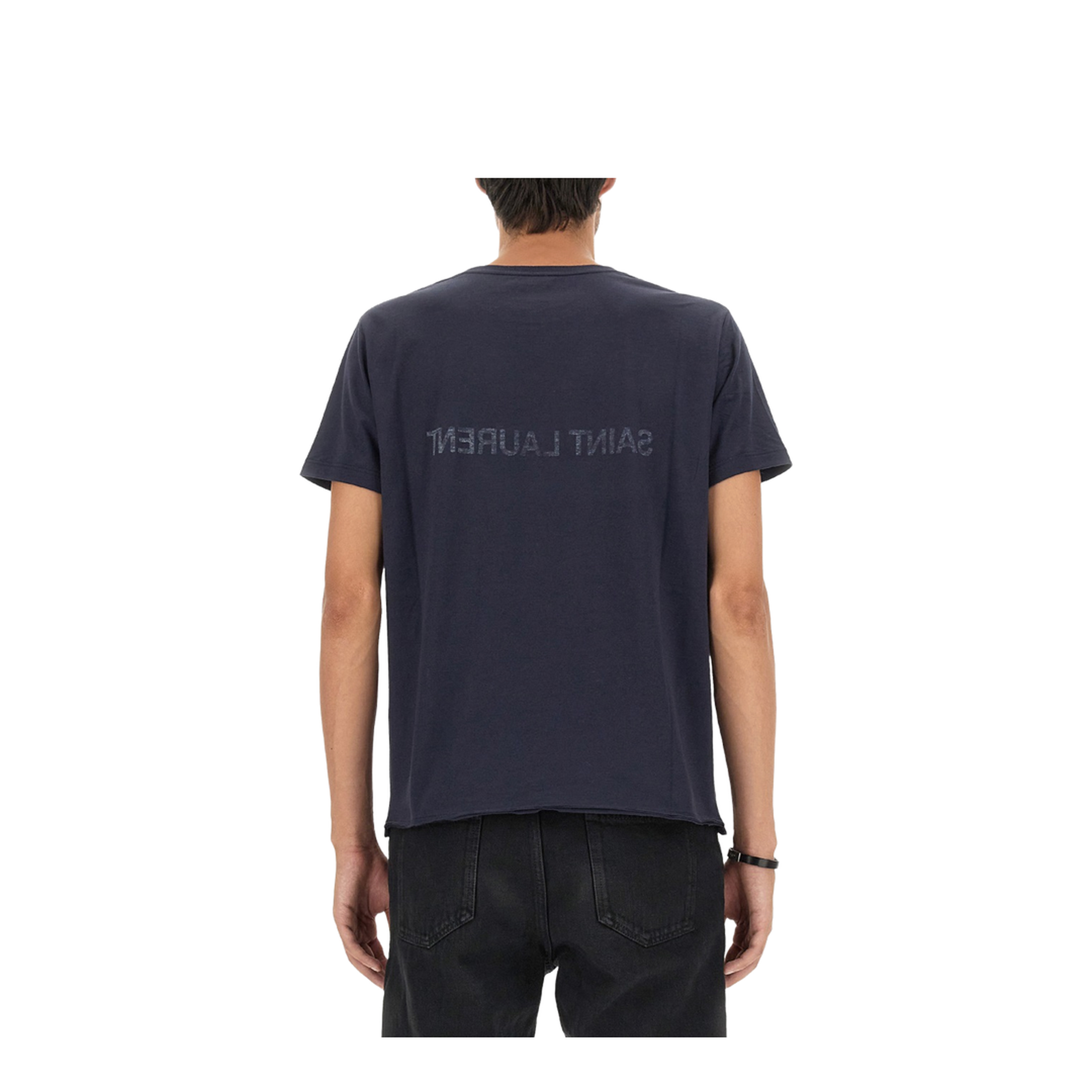 Navy Blue Cotton T-Shirt - Image 3