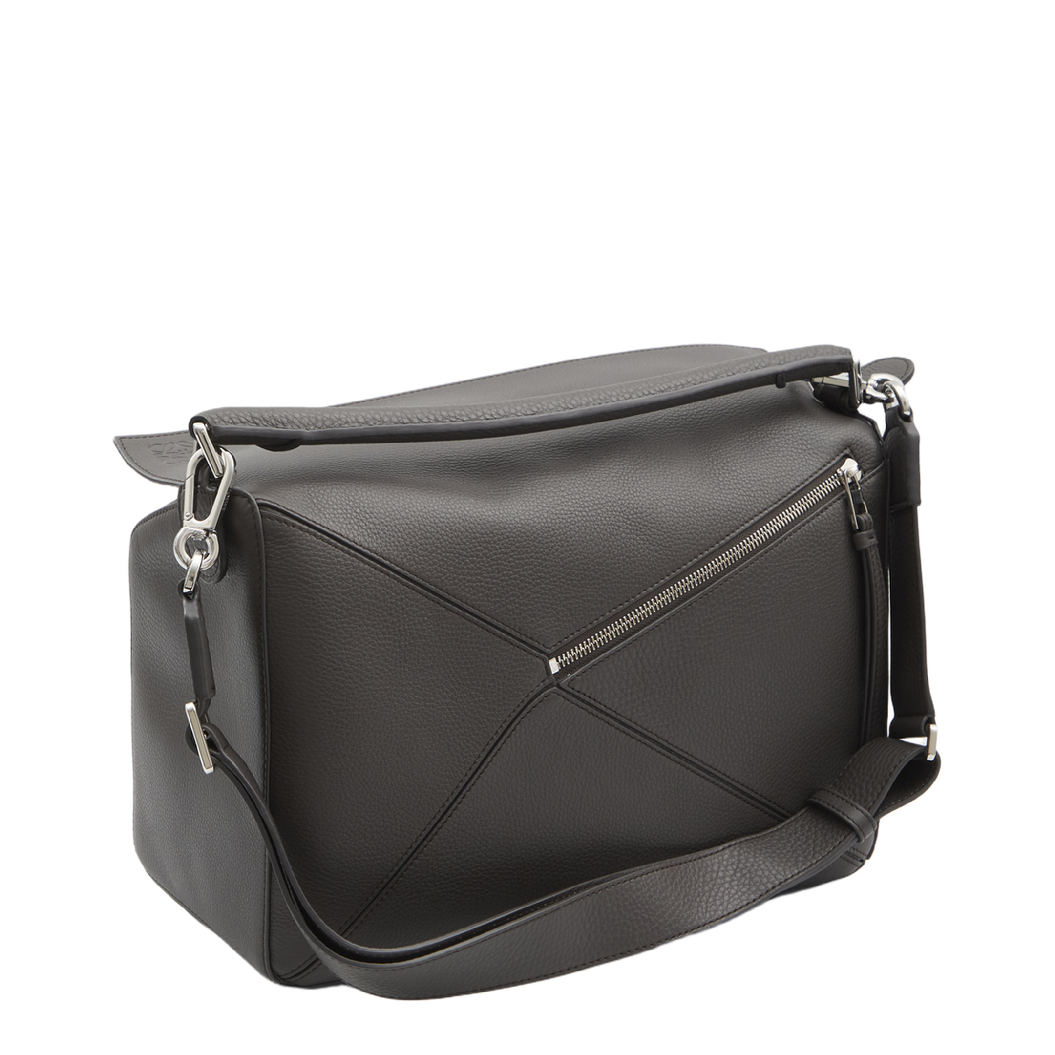 Large Puzzle Bag in Supple Grained Calfskin Brown - Image 2