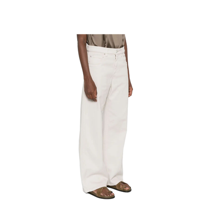 Stretch Dyed Denim Loose Barrel Jeans with Monili - Image 4