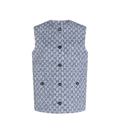Multicolor Tweed Gilet - Image 1