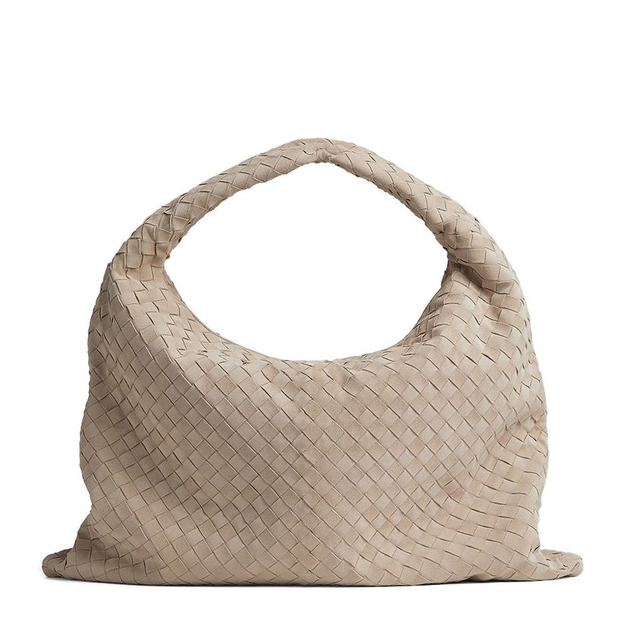 Hop Large Calfskin Shoulder Bag Beige - Image 2