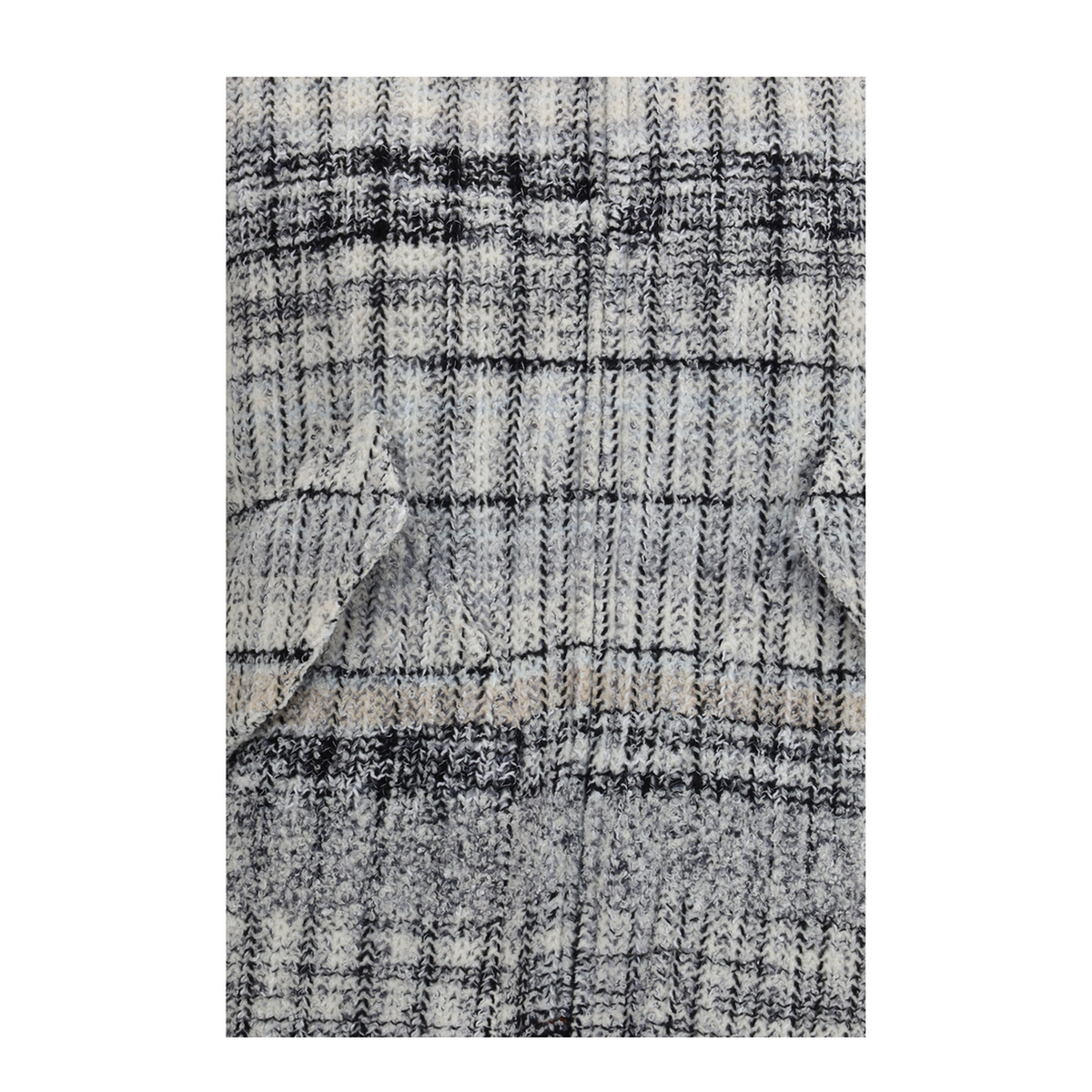 Oversized Check Wool Blend Bomber Jacket - Image 3