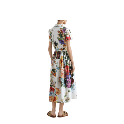Floral Print Poplin Dress - Image 2