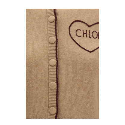 Fitted Logo Cardigan in Wool and Cashmere - Image 3