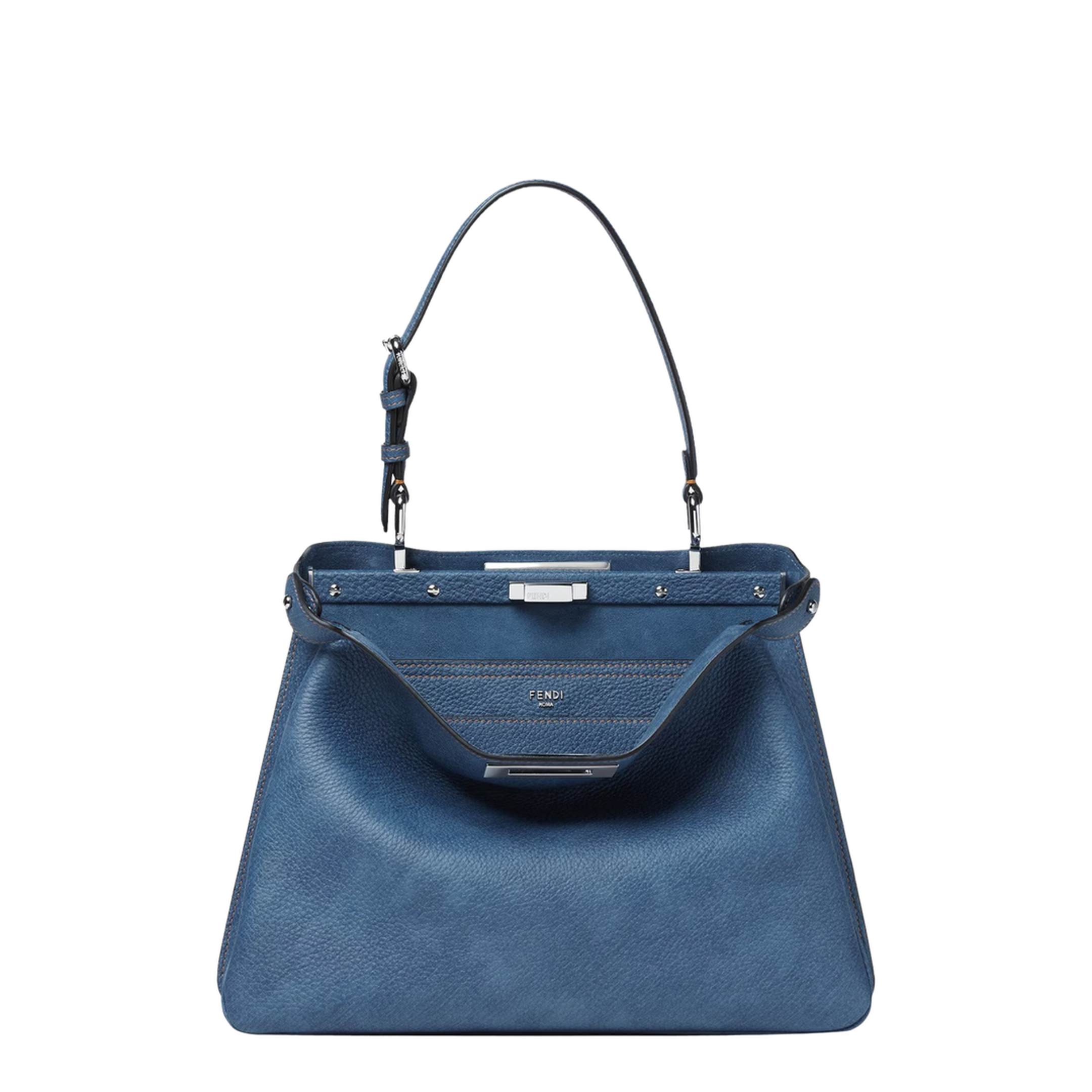 Peekaboo Soft Medium Cuoio Romano Leather Blue - Image 3