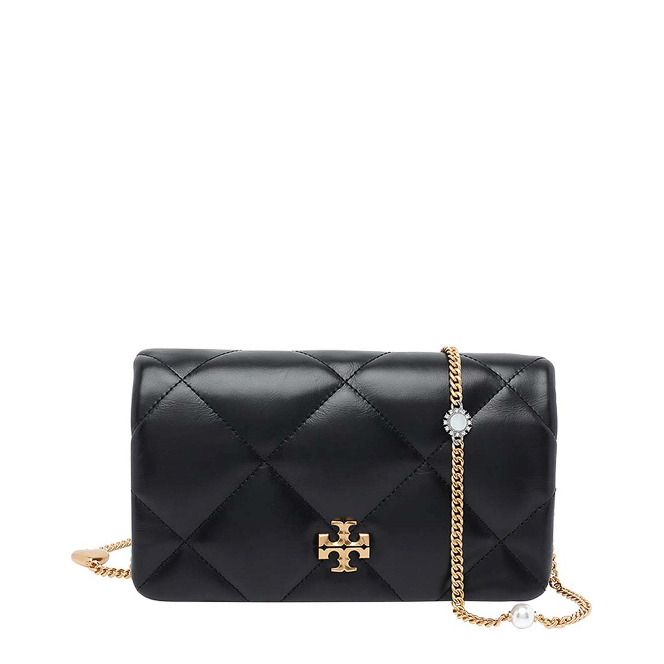 Kira Charm Diamond Quilt Chain Wallet Bag - Image 1