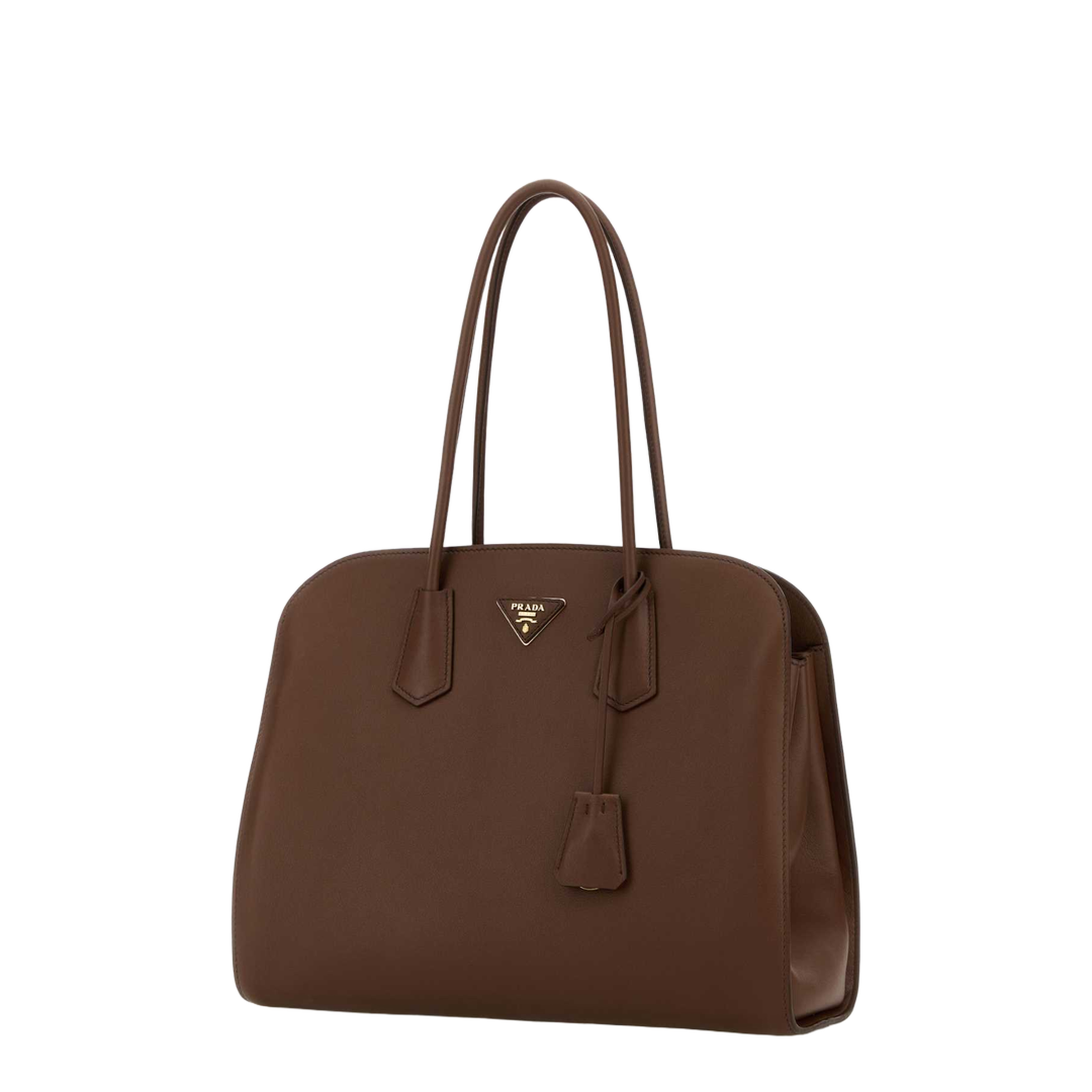 Chocolate Leather Shopping Bag - Image 2