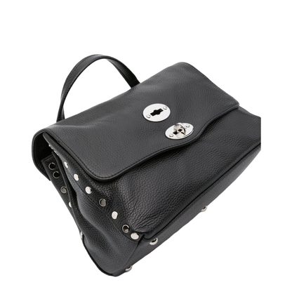 Postina Daily Small Calfskin Top-Handle Bag - Nero - Image 2