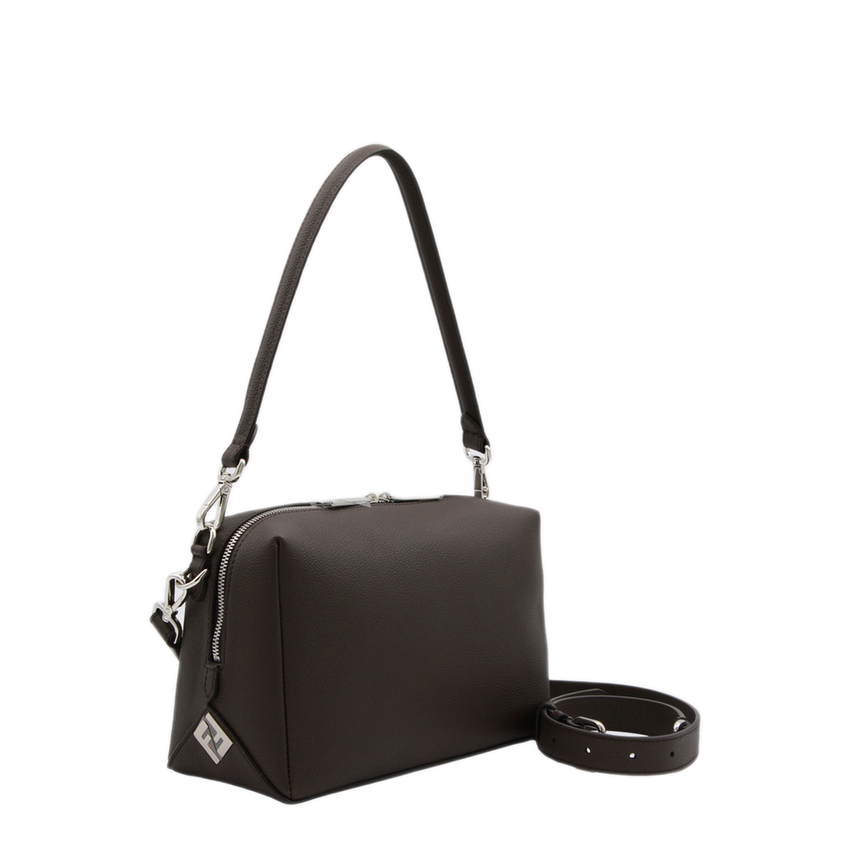 Lui Medium Leather Shoulder Bag - Chocolate brown - Image 3