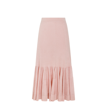 Luna Pleated Frill Skirt - Dusty Pink - Image 1