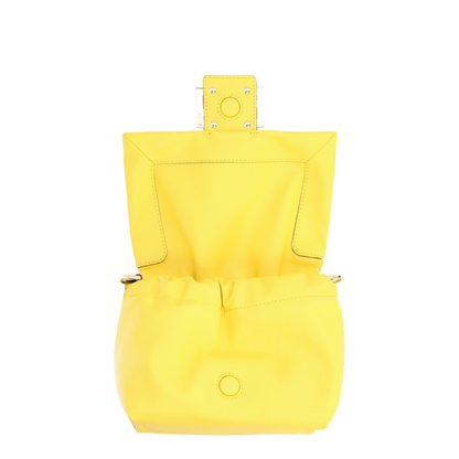 Mamma Baguette Small Lamb Leather Handbag - Giallo - Image 3