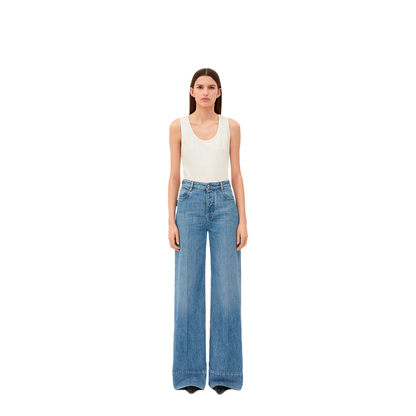 Vintage Indigo Wide Leg Jeans - Image 3