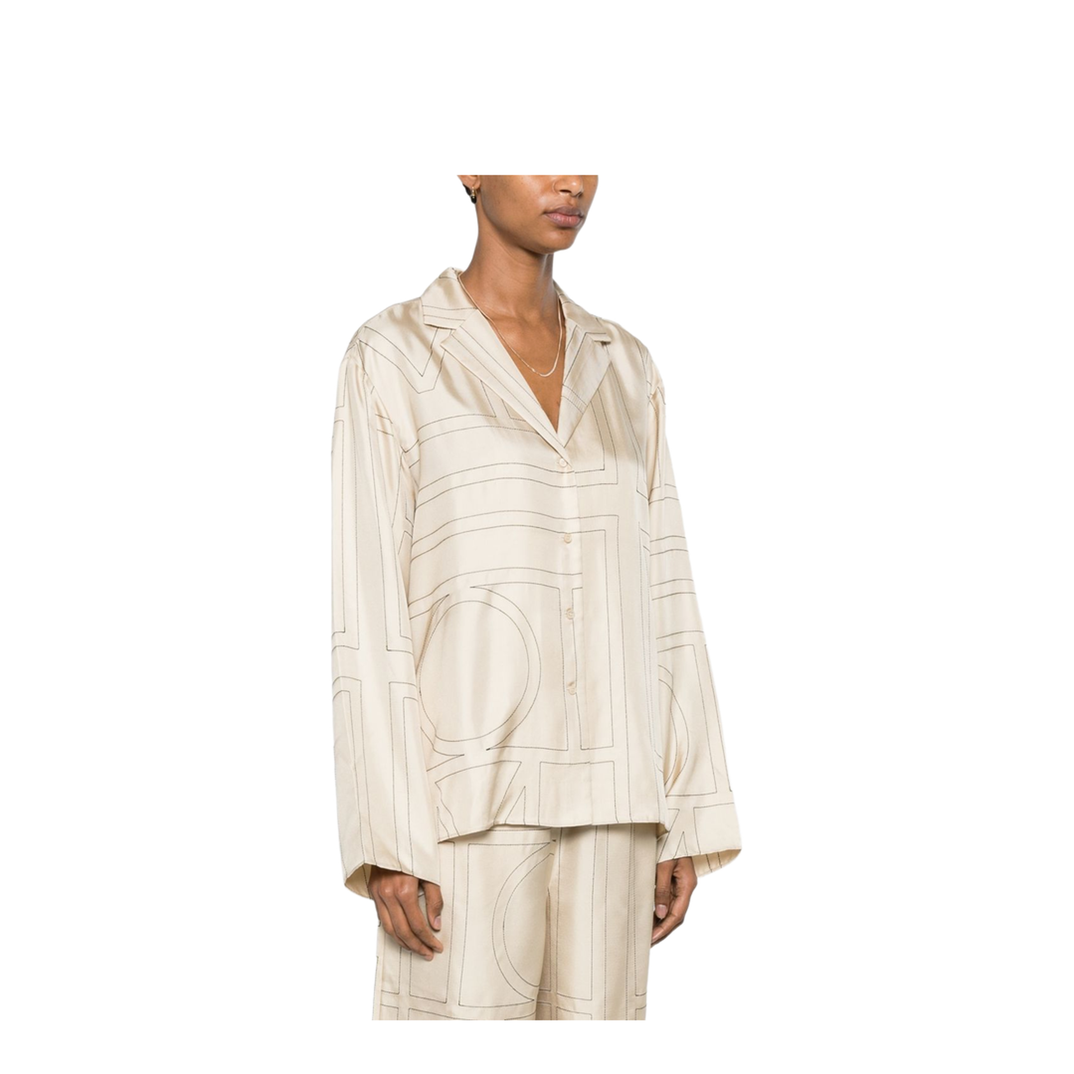 Rebellion Lace-Up Blouse in Cream Floral - Image 5