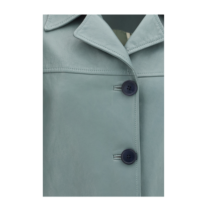 Long Lambskin Leather Jacket - Image 3