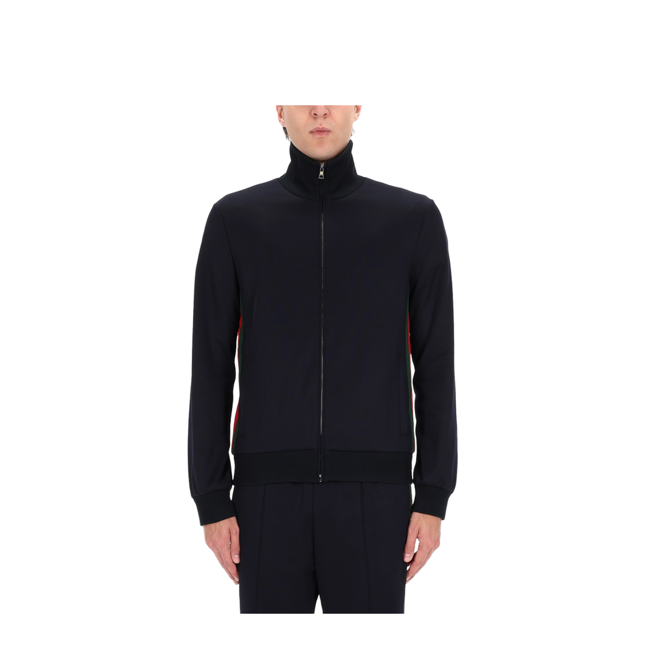 Blue Full Zip Jacket With Zip Closure - Image 4