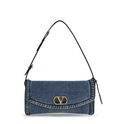 Small Shoulder Bag in Denim - Image 1