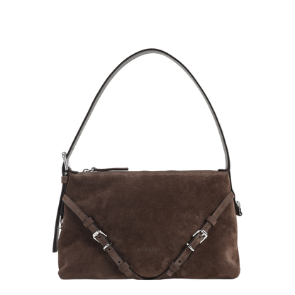 Mini Voyou Shoulder Bag Suede Brown - Image 3