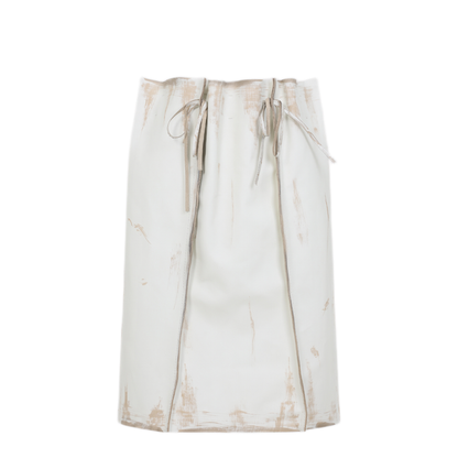 Calf Leather Midi Skirt - Image 1
