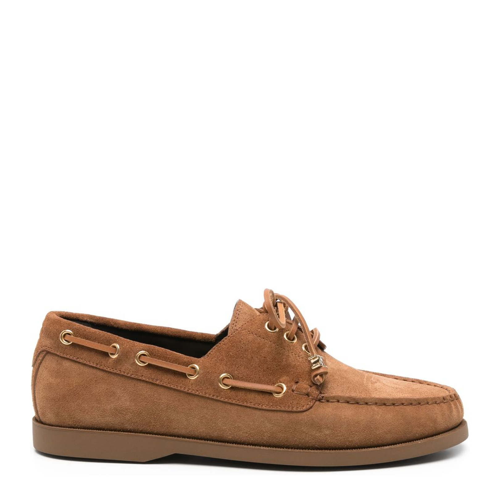 Bateau in Suede Calfskin - Dark Havana - Image 1