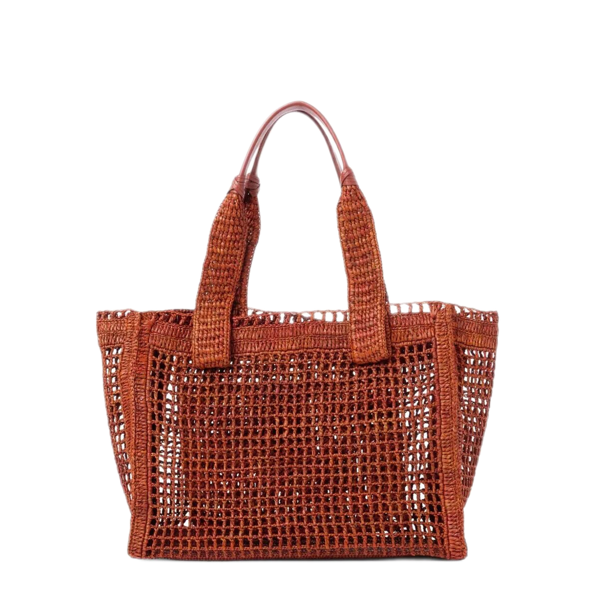 Summer Banana Raffia Tote Bag - Clay Brown - Image 2