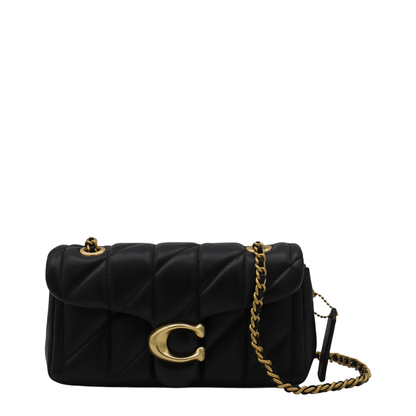 Tabby 20 Nappa Leather Shoulder Bag - Brass/Black - Image 2