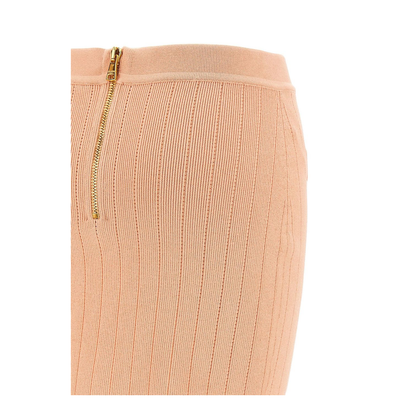 Knit Mini Skirt In Powder - Image 4