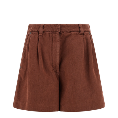Pleated Bermuda Shorts - Image 1