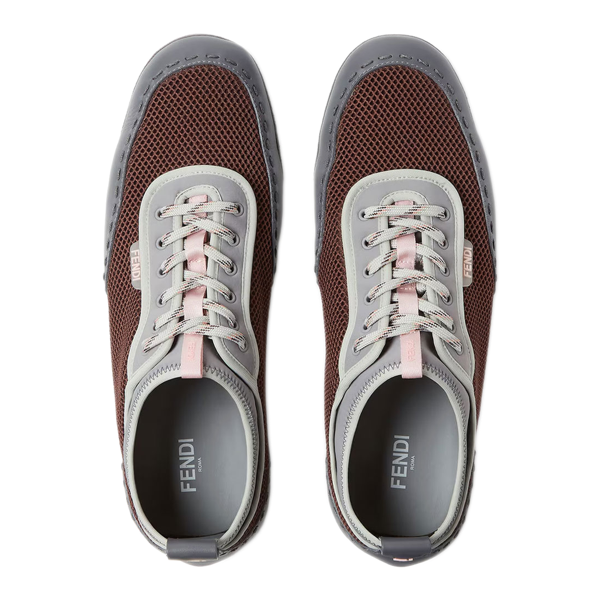 Fit Mesh And Leather Sneakers - Image 4