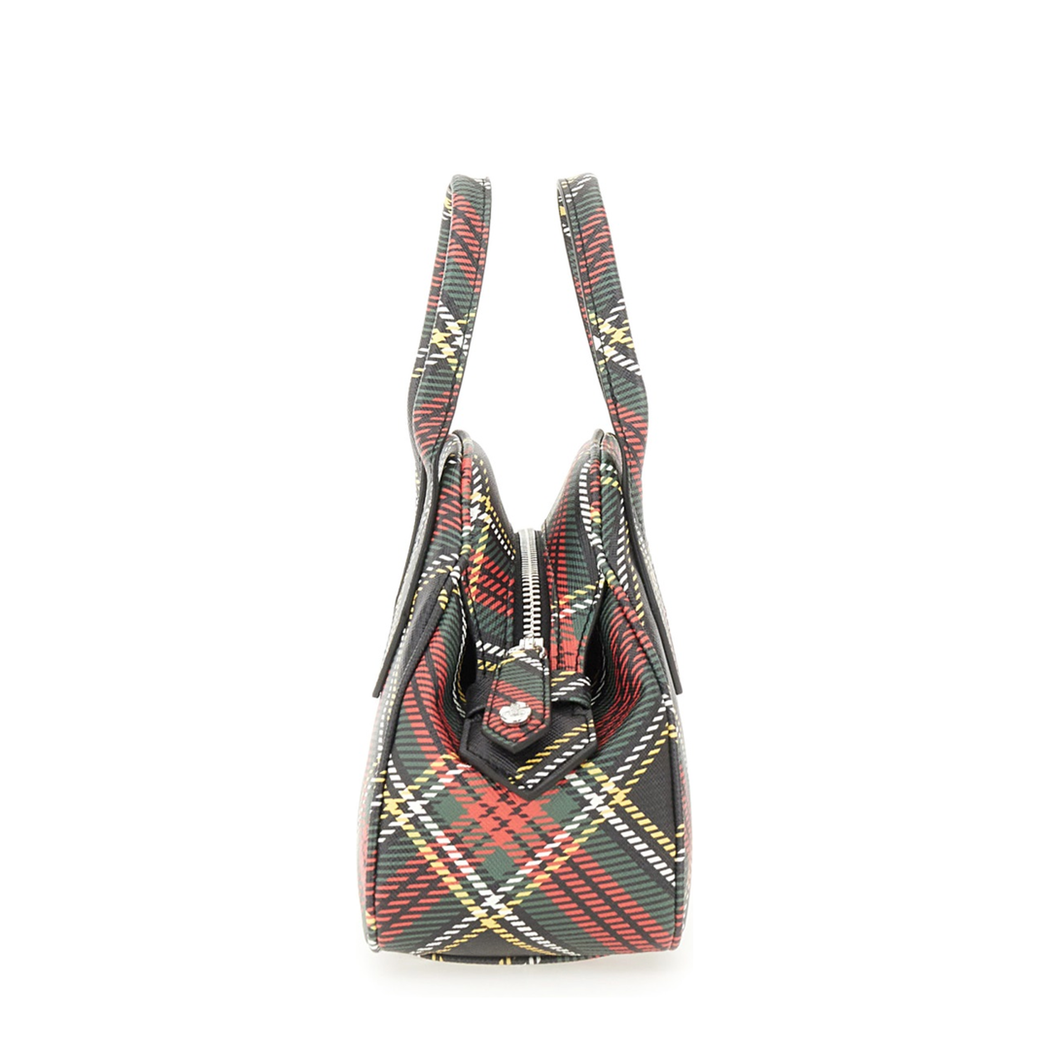 Yasmine Small Polyurethane Cotton Handbag - Chelsea Tartan - Image 4