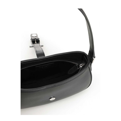 Black Leather Mini Shoulder Bag - Image 4