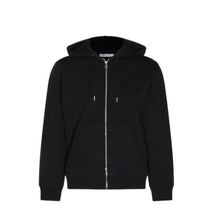Hooded Cotton Sweatshirt In Black - Image 2