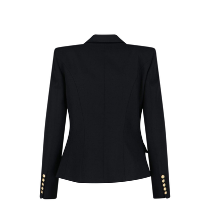 Black Virgin Wool 6-Button Jacket - Image 2