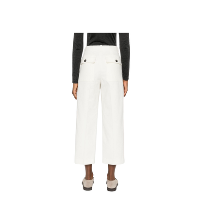 Cropped Cotton Trousers - Image 4