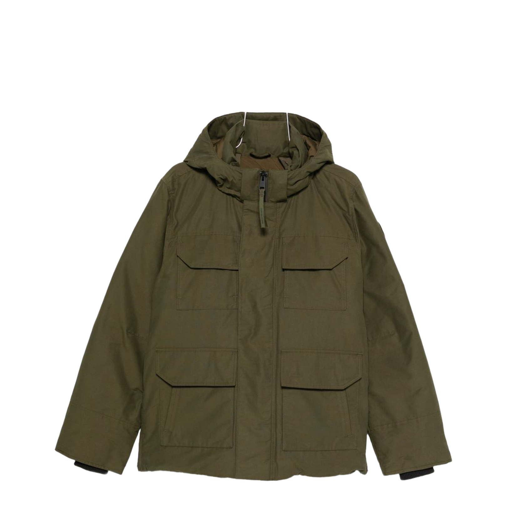 Army Green Cotton Blend Maitland Down Jacket - Image 1