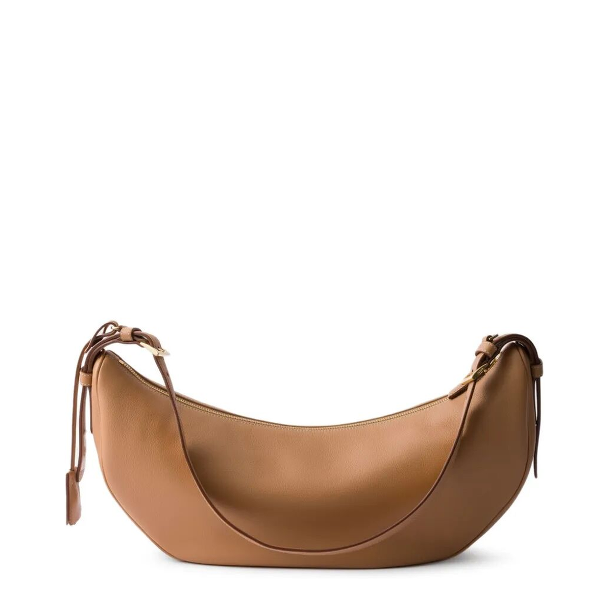 Large Calf Leather Shoulder Bag - Naturale - Image 3