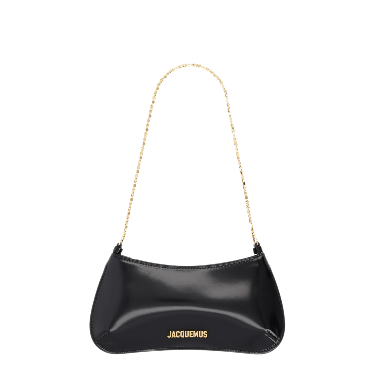 Le Petit Bisou Chaîne Calf Leather Shoulder Bag - Black - Image 1