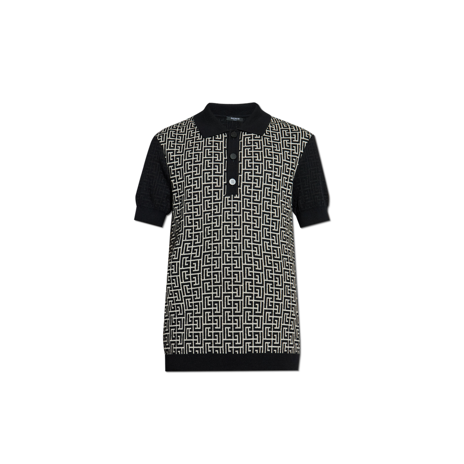 Monogram Polo Shirt Black - Image 5