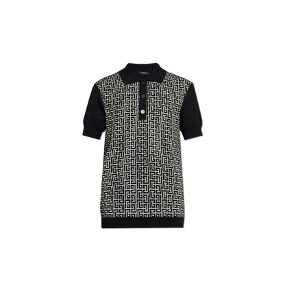 Monogram Polo Shirt Black - Image 5