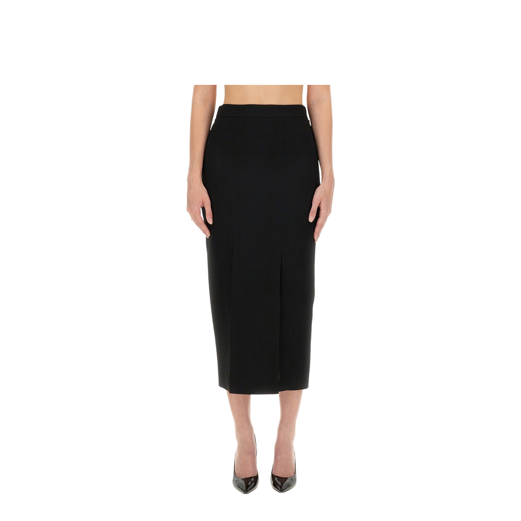 Asymmetric Plain Skirt - Image 1