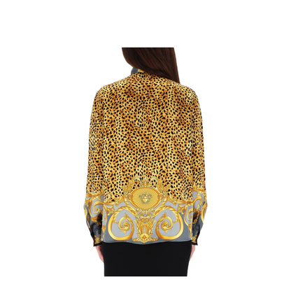 Cheetah Foulard Lavallière Silk Shirt - Image 3