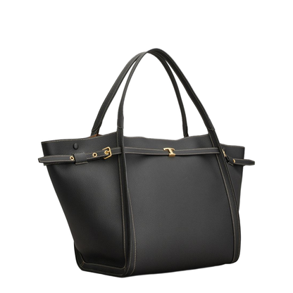 Medium Calfskin Shopping Bag - Black - Image 3