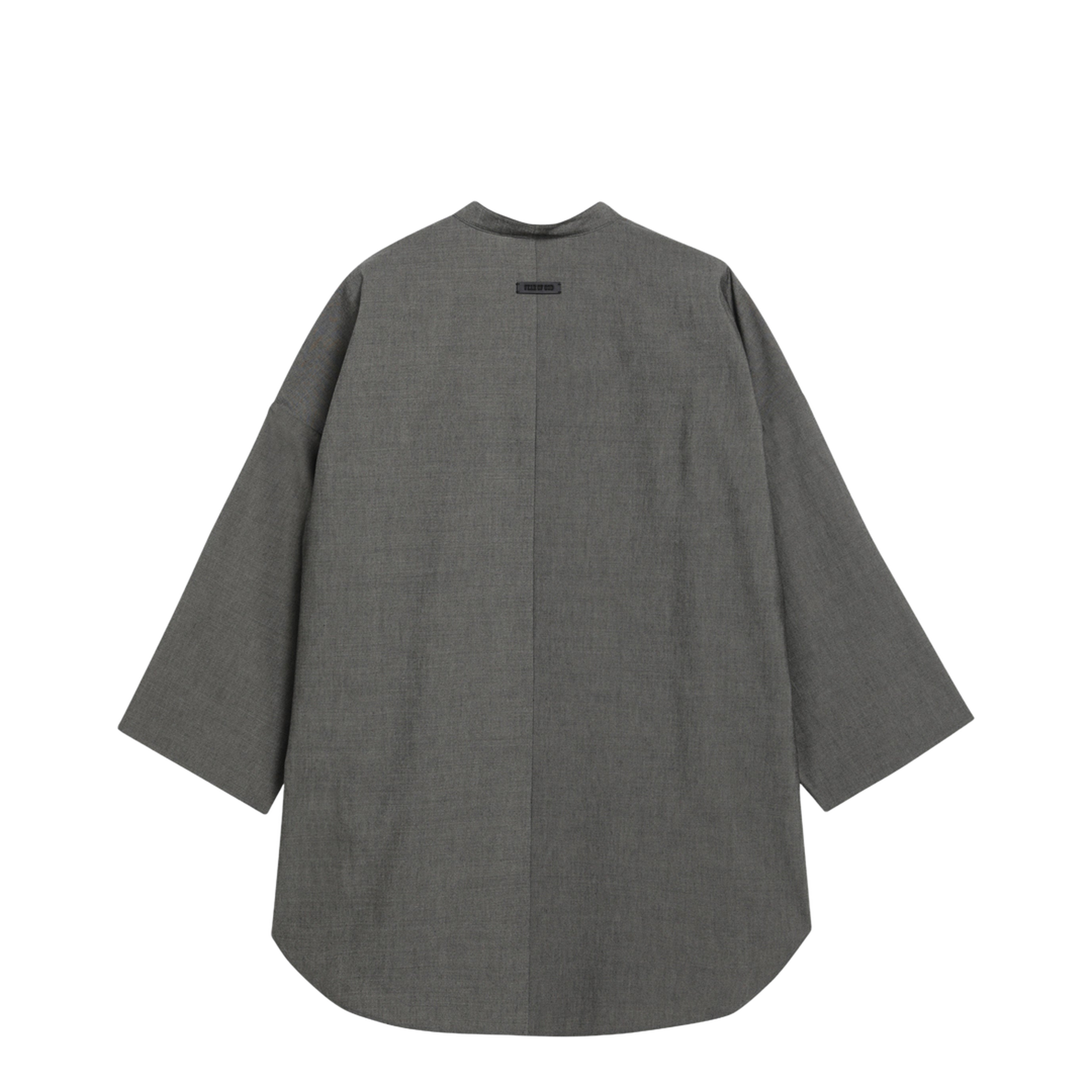 Relaxed Mandarin Shirt In Wool Blend - Image 2
